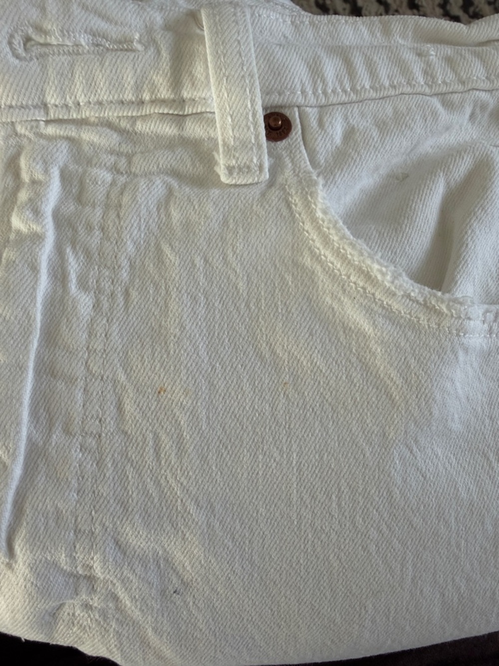 Ultra High Rise Ankle Straight Jeans - Ripped White - Picture 5 of 5